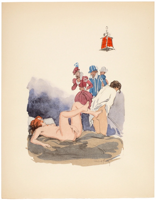 [Экземпляр № 2] Брантом. Галантные дамы. [Brantôme Les dames galantes. Aquarelles de Raoul Serres. На фр. яз.] В 2 т. Т. 1-2. Париж: La Belle Édition, s.d. [кон. 1940-х гг.].