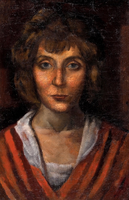 Окс Евгений Борисович (1899-1968) «Портрет жены». 1922. Холст, масло, 45x29,5 см.