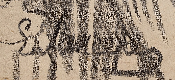 Лансере Евгений Евгеньевич (1875–1946) «Портрет Д.В. Григоровича». 1899. Бумага, литография, 25,3x32,5 см.