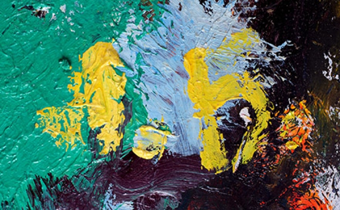 Бух Арон Фроимович (1923–2006) «Цветы на зеленом фоне». 1998. Холст, масло, 80x60 см.