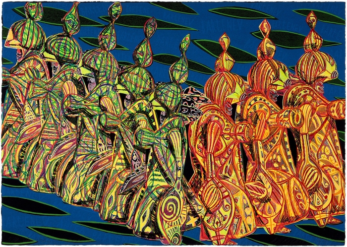 Бартенев Андрей (род. 1965) «Сливовая карамель». 1995. Бумага, шелкография, 38x53,5 см.