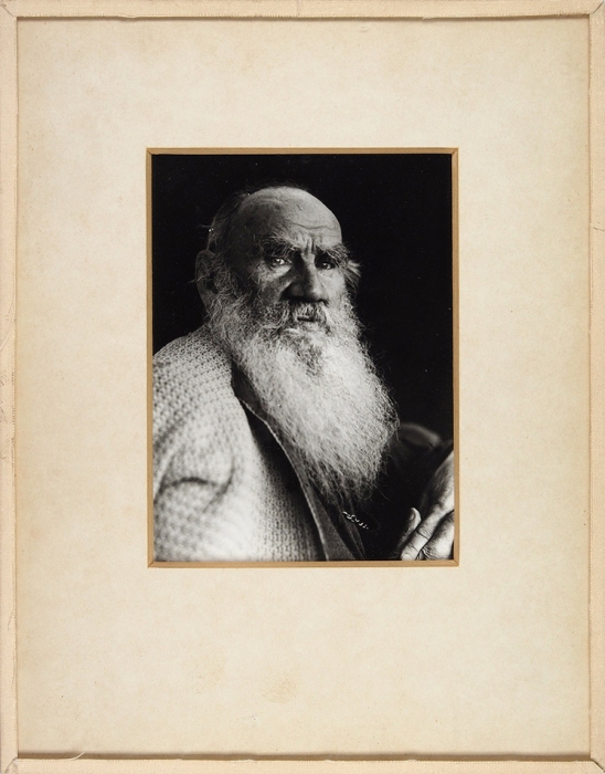Фотопортрет Льва Николаевича Толстого / фот. В.Г. Чертков. 1907.