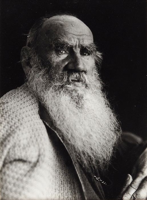 Фотопортрет Льва Николаевича Толстого / фот. В.Г. Чертков. 1907.