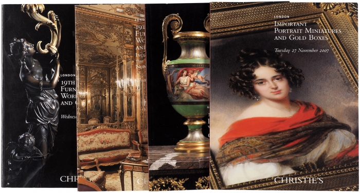 Одиннадцать каталогов Аукционного дома «Christie’s». Лондон; Париж; Нью-Йорк; Гонконг, 2006-2011.