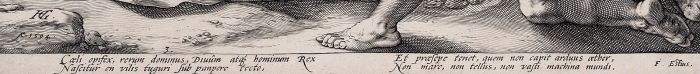 Гольциус Хендрик (Hendrik Goltzius) (1558–1617) «Поклонение волхвов (The Adoration of the Magi)». 1594. Бумага, наклеенная на картон, резец, 47,2x35 см (лист обрезан по оттиску).