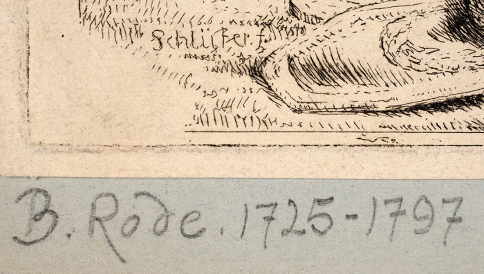 Роде Кристиан Бернхард (Christian Bernhard Rode) (1725–1797) «Правосудие». Вторая половина XVIII века. Бумага, резец, 18x24,8 см (лист).