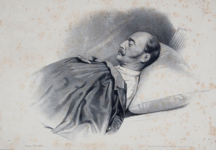 [Собрание коллекционера Ю.Г. Епатко] Пиратский Карл Карлович (1815–1871) «Император Николай I на смертном одре». 1855.
