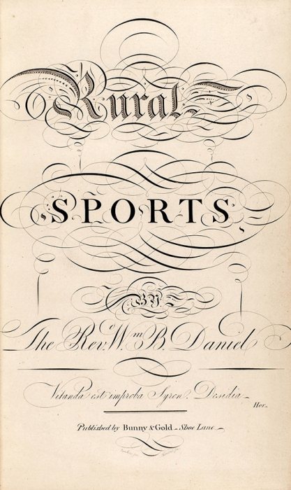 [Более 80 гравюр] Дэниел, В.Б. Сельский спорт. [Охота и рыбалка]. [Rural sports. На англ. яз.]. В 3 т. Т. 1-3 + доп. Б.м.: Publ. Bunny & Gold; Printed for B & R Crosby & C°, 1801-1813.