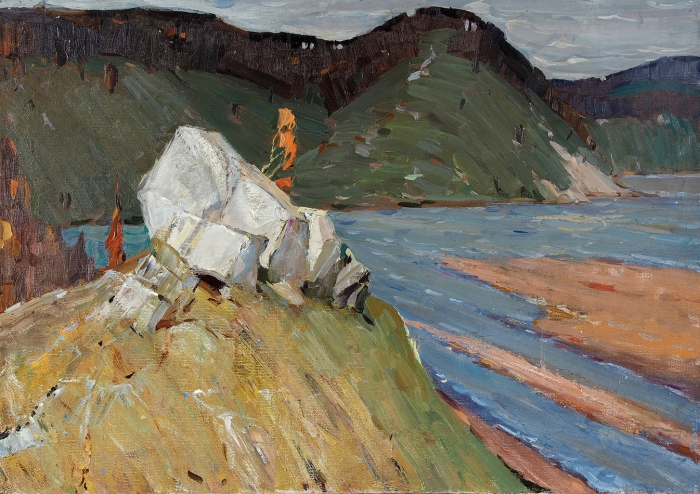 Фоминов Евгений Сергеевич (1928–1974) «Осень. Река Сим». 1962. Холст, масло, 50x70 см.
