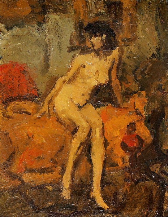 Бух Арон Фроимович (1923–2006) «Вечер». 1980-е. Оргалит, масло, 68x52 см.